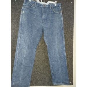 Wrangler Jeans Mens 38x32 Dark Wash Regular Straight 13MWZPW
